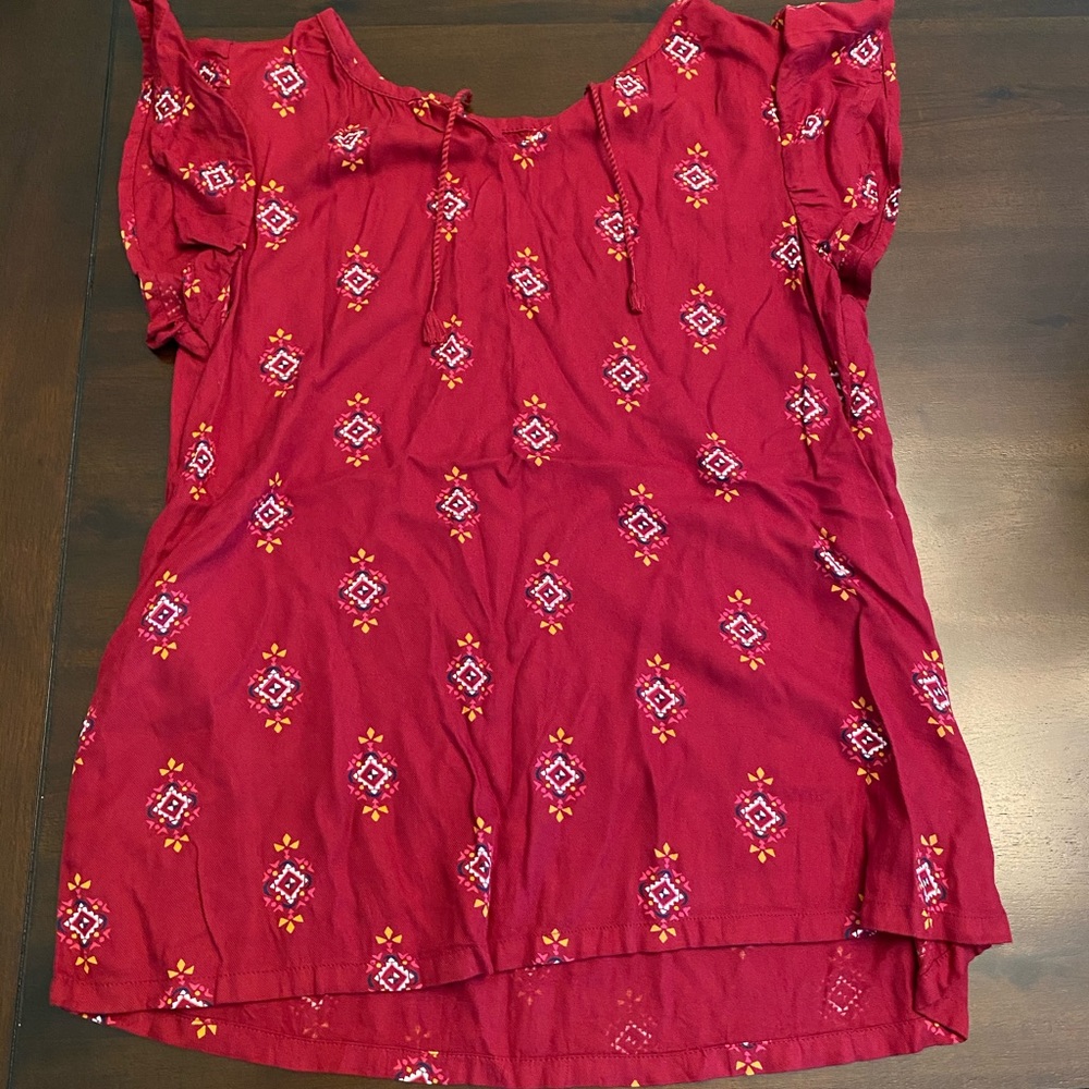 Girls shorts sleeve shirt with tassels